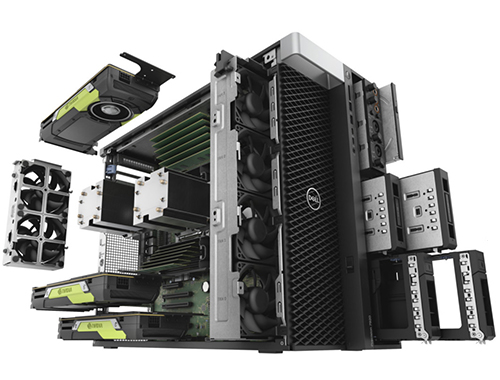 戴尔T7920 双塔式路工作站（2颗*英特尔至强金牌 6244, 3.6GHz, 8核丨256GB, DDR4 内存丨2TB, 固态+8TB, 机械硬盘丨NVIDIA GeForce RTX 3080, 12GB显卡）