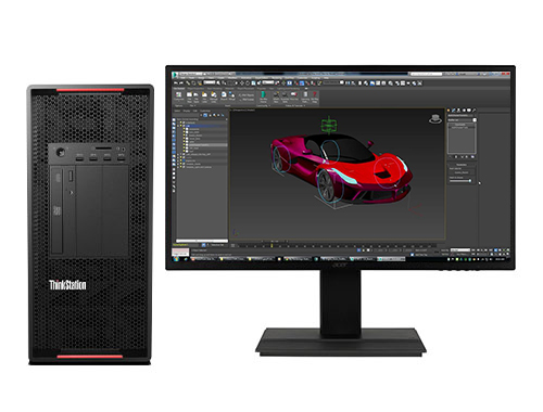 3Dmax渲染电脑  联想P920工作站（英特尔至强银牌 4216, 2.1GHz, 16核丨64GB DDR4 内存丨512GB 固态+2TB 机械硬盘丨RTX A2000 6GB显卡丨27英寸显示器）