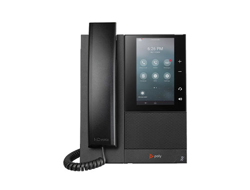POLY博诣 CCX 505 无线wifi蓝牙SIP网络电话，5.0英寸触控屏，安卓9系统，蓝牙4.2+WIFI+双千兆网口，HDVoice高清语音+拾音魔墙+AI降噪技术